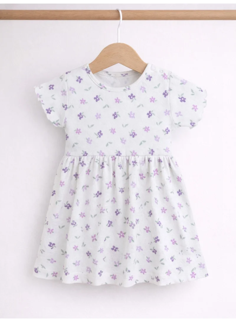 Victor And Jane  Infant Girls 2-Pack Rib Dresses (Heart Print & Solid Lilac) for Women | Best Price UAE